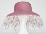 Plasma Hat Rose Velour Angora - CLYDE