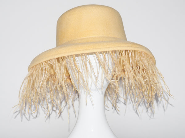 Plasma Hat Sulfur Velour Angora - CLYDE