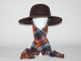 Koh Hat Brown Wool w. Hot Plaid Scarves - CLYDE