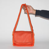 Minerva Bag Reversible Orange Shearling - CLYDE
