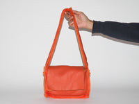 Minerva Bag Reversible Orange Shearling - CLYDE