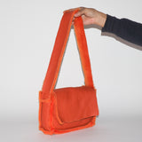 Minerva Bag Reversible Orange Shearling - CLYDE