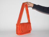 Minerva Bag Reversible Orange Shearling - CLYDE