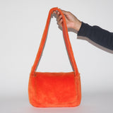 Minerva Bag Reversible Orange Shearling - CLYDE