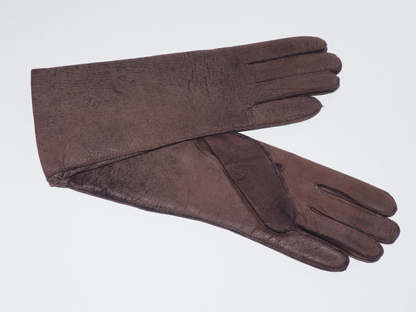 Raw Seam Classic Gloves Distressed Brown - CLYDE