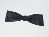 Silk Dupioni Hair Bow Black - CLYDE