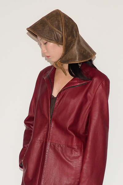 Lambskin Bonnet in Distressed Moto - CLYDE