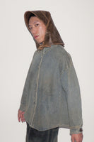 Lambskin Bonnet in Distressed Moto - CLYDE