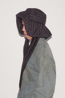 Mala Hat in Brown Pinstripe - CLYDE