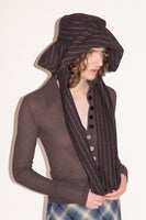 Mala Hat in Brown Pinstripe - CLYDE