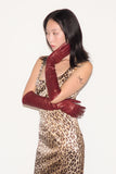 Margo Gloves in Crimson Lambskin - CLYDE