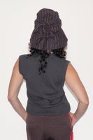 Moth Hat in Brown Pinstripe - CLYDE