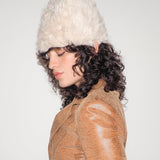 Faux Fur Toque in Cream Shag - CLYDE