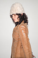 Faux Fur Toque in Cream Shag - CLYDE