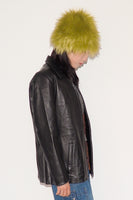 Faux Fur Toque in Green Shag - CLYDE