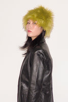 Faux Fur Toque in Green Shag - CLYDE