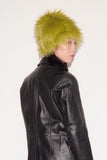 Faux Fur Toque in Green Shag - CLYDE