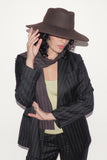 Dai Hat w. Scarves in Brown Melange - CLYDE