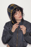 Volo Hat in Navy and Yellow Plaid - CLYDE