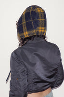 Volo Hat in Navy and Yellow Plaid - CLYDE