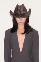 Cowboy Hat in Cheetah Spot Angora - CLYDE