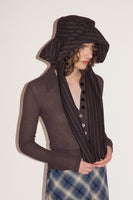 Mala Hat in Brown Pinstripe - CLYDE