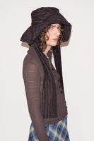 Mala Hat in Brown Pinstripe - CLYDE