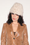 Faux Fur Toque in Cream Shag - CLYDE