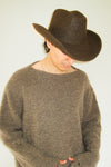 Cowboy Hat in Brown Melange Wool - CLYDE