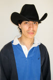 Cowboy Hat in Black Wool - CLYDE