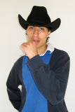 Cowboy Hat in Black Wool - CLYDE