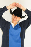 Cowboy Hat in Black Wool - CLYDE