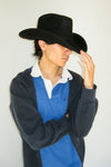 Cowboy Hat in Black Wool - CLYDE
