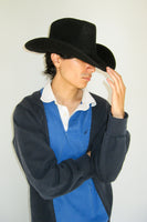 Cowboy Hat in Black Wool - CLYDE