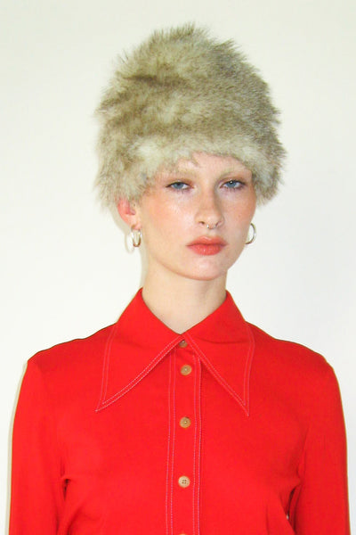 Faux Fur Toque in Pampas - 3 left