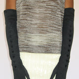 Moonlight Gloves in Soft Black Lambskin w. Hearts - CLYDE