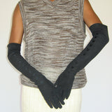 Moonlight Gloves in Soft Black Lambskin w. Hearts - CLYDE