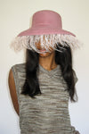 Plasma Hat in Rose Velour Angora - CLYDE