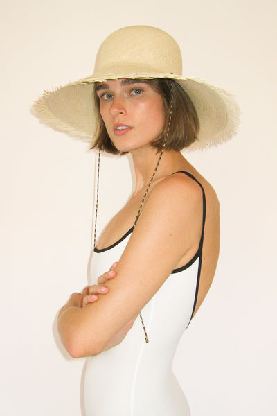 Swan Hat in Natural Toquilla Straw - CLYDE