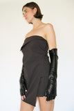 Tipless Moonlight Gloves in Black Lambskin - CLYDE