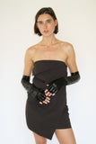 Tipless Moonlight Gloves in Black Lambskin - CLYDE