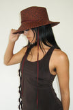 Gambler Hat in Rust & Black Mix - CLYDE