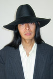 Caro Hat in Black Toquilla Straw - CLYDE