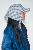 Brimmed Scarf in Black & White Plaid - CLYDE