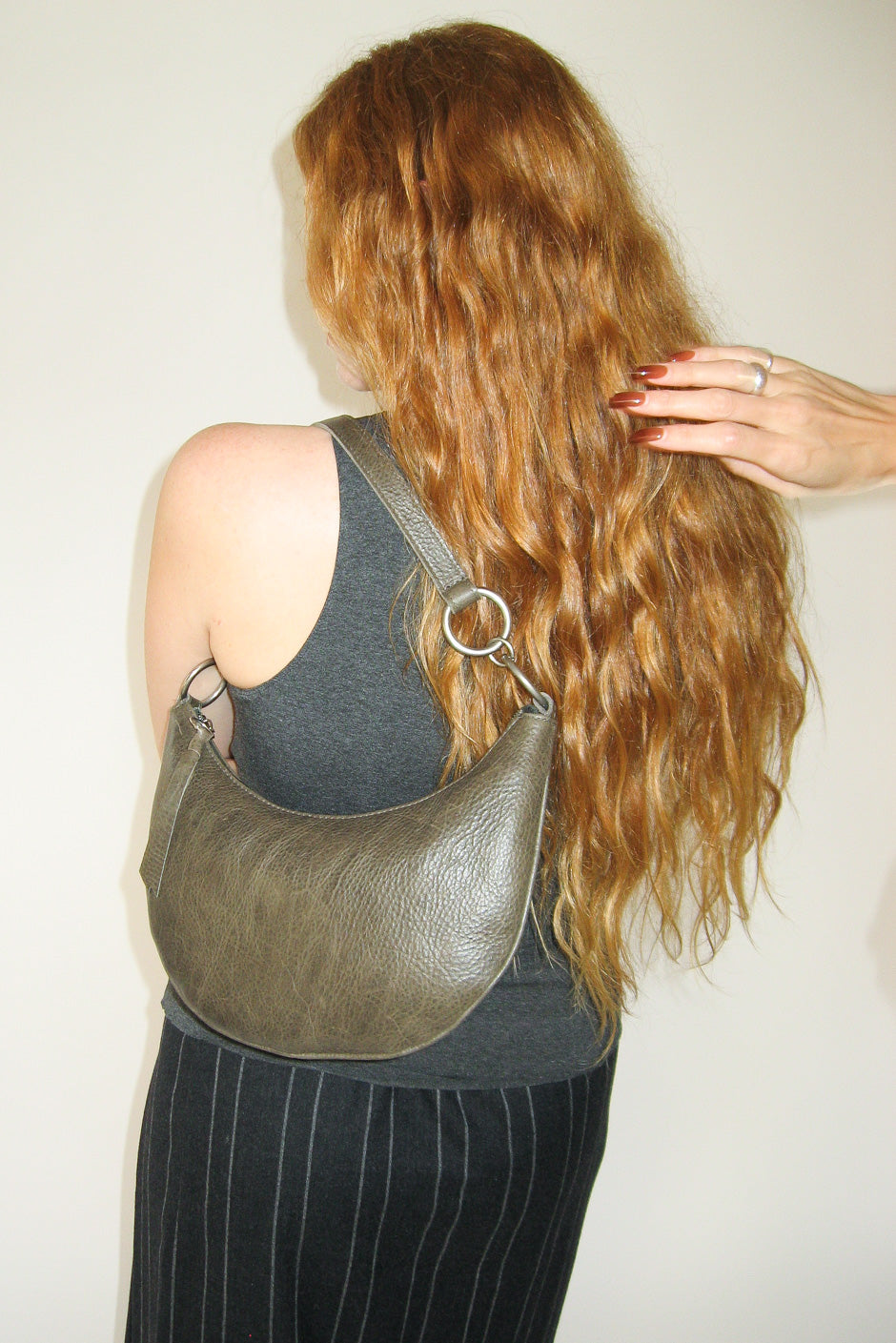 Goa Bag in Bog Green Leather - CLYDE