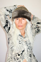 Nanaimo Hat in Mole Silver Tip Shearling - CLYDE