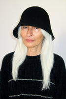 Crown Hat in Black Wool - CLYDE