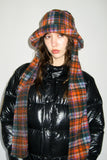 Scarved Bucket Hat in Hot Plaid - 1 left - CLYDE