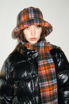 Scarved Bucket Hat in Hot Plaid - 1 left - CLYDE