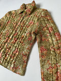 Reversible Wrinkle Jacket in Flower & Green - CLYDE